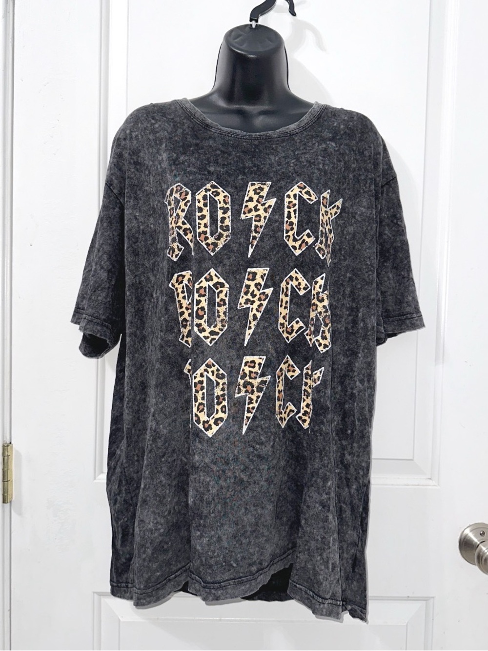 Refined Canvas brand oversized graphic t-shirt featuring black acid wash